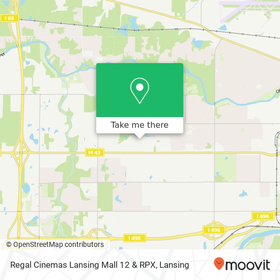 Regal Cinemas Lansing Mall 12 & RPX map