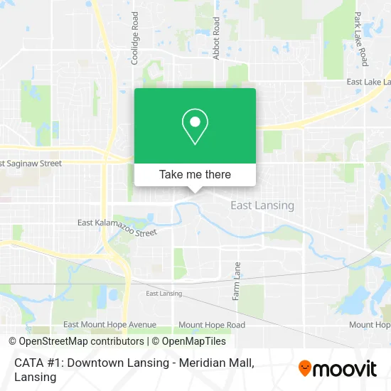 Map Of Meridian Mall How To Get To Cata 1 Downtown Lansing Meridian Mall In East Lansing By Bus