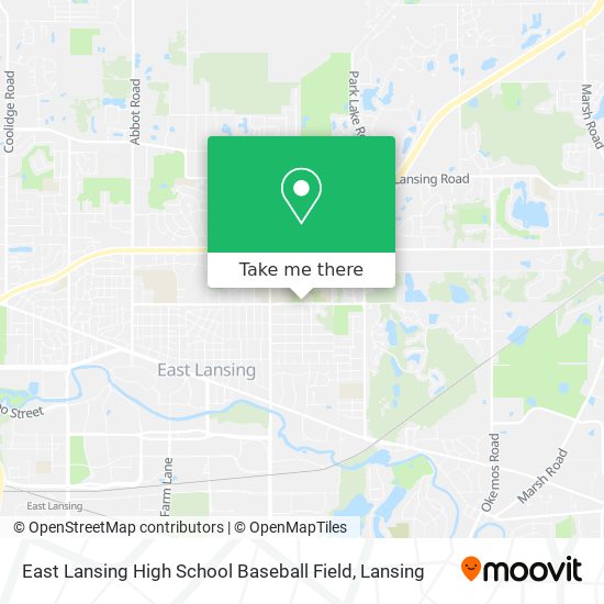 Mapa de East Lansing High School Baseball Field