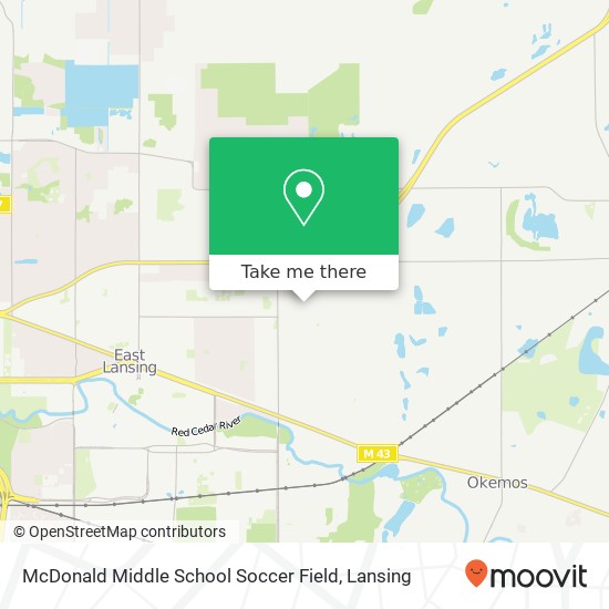 McDonald Middle School Soccer Field map