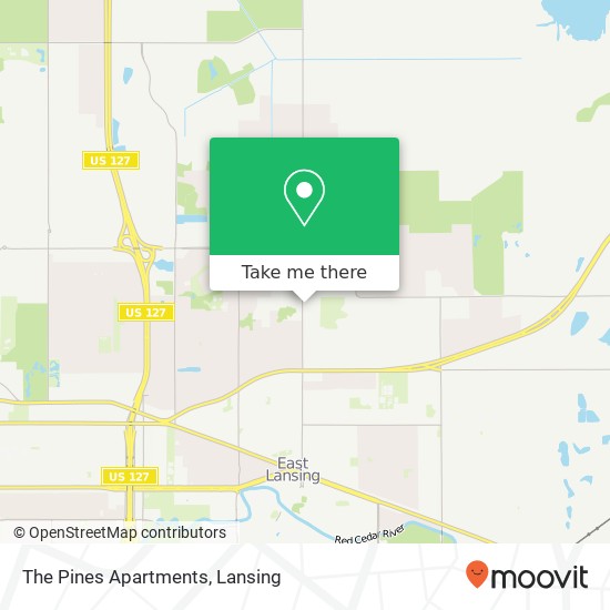 The Pines Apartments map