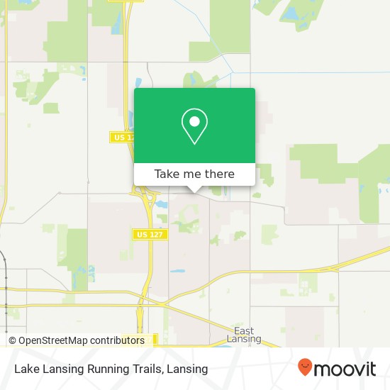 Lake Lansing Running Trails map