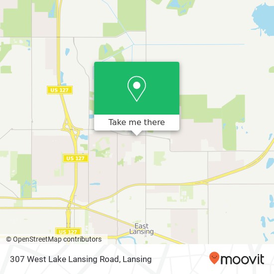307 West Lake Lansing Road map
