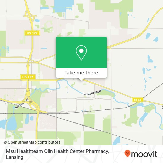 Mapa de Msu Healthteam Olin Health Center Pharmacy