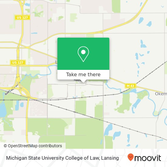 Mapa de Michigan State University College of Law