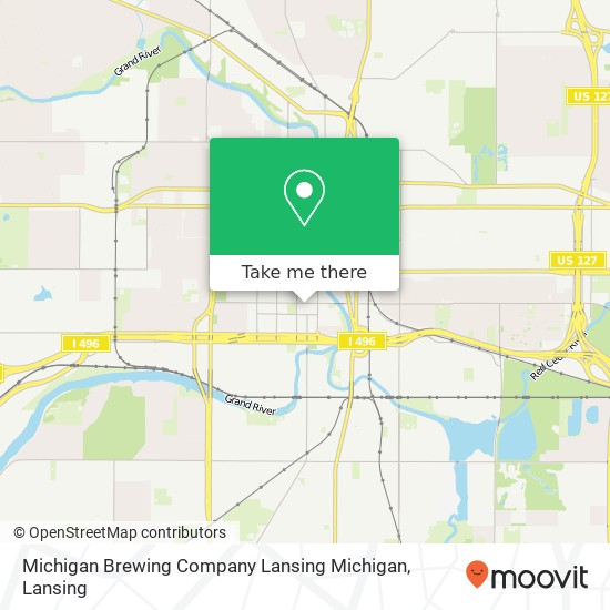 Mapa de Michigan Brewing Company Lansing Michigan