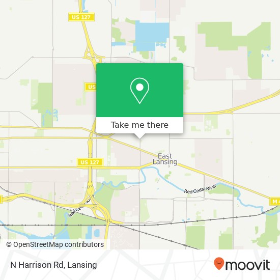 N Harrison Rd map