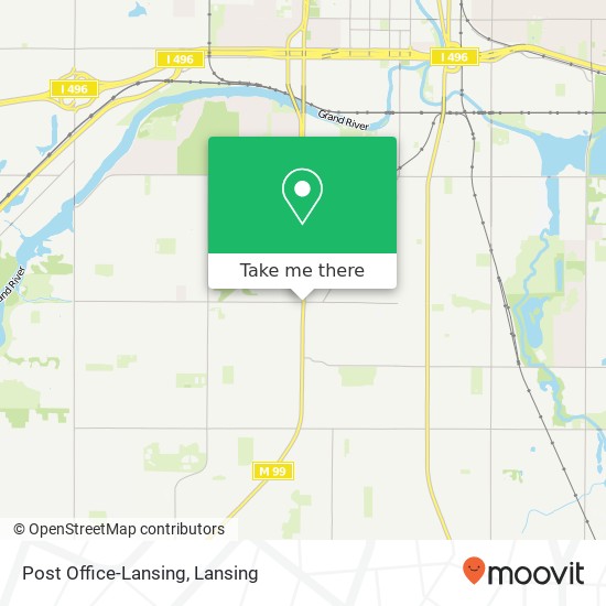 Post Office-Lansing map