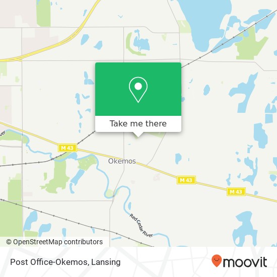 Mapa de Post Office-Okemos