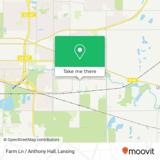 Farm Ln / Anthony Hall map