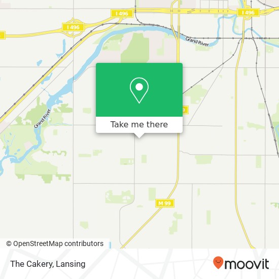 Mapa de The Cakery, 2108 Pleasant View Ave Lansing, MI 48910