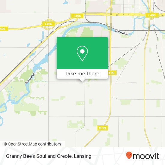 Mapa de Granny Bee's Soul and Creole, 2227 W Holmes Rd Lansing, MI 48911