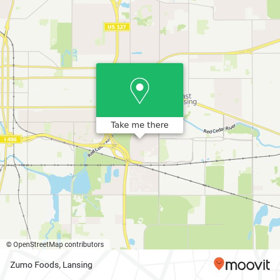 Mapa de Zumo Foods, 1151 Marigold Ave East Lansing, MI 48823