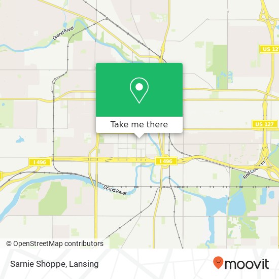 Mapa de Sarnie Shoppe, 300 S Washington Sq Lansing, MI 48933