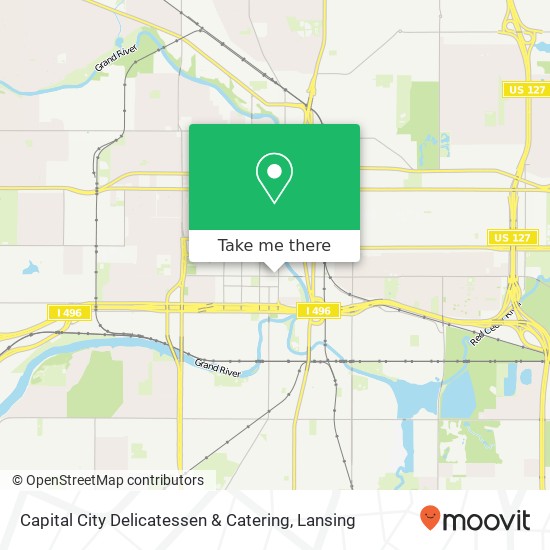Mapa de Capital City Delicatessen & Catering, 123 E Kalamazoo St Lansing, MI 48933