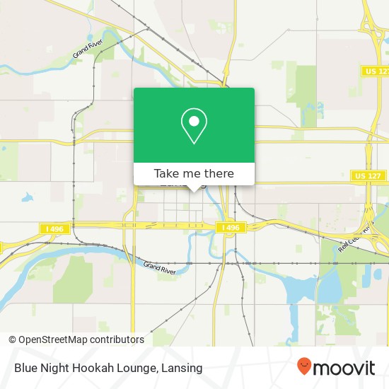 Mapa de Blue Night Hookah Lounge
