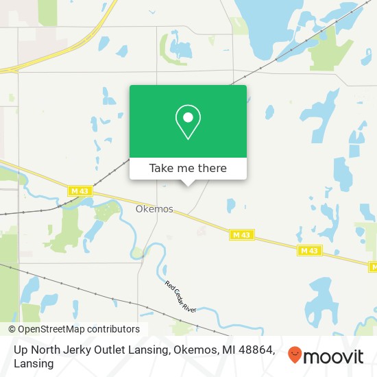 Mapa de Up North Jerky Outlet Lansing, Okemos, MI 48864