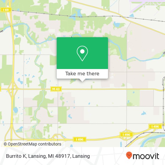 Burrito K, Lansing, MI 48917 map