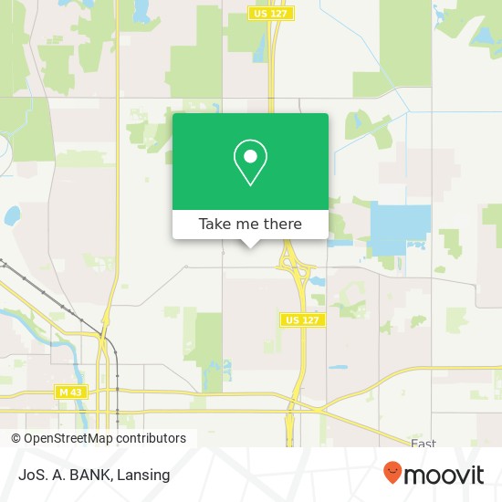 Mapa de JoS. A. BANK, 2920 Towne Centre Blvd Lansing, MI 48912