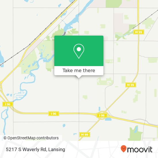 Mapa de 5217 S Waverly Rd