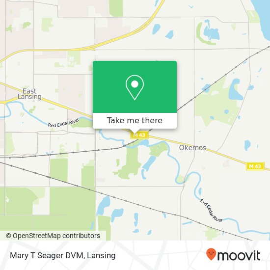 Mary T Seager DVM map