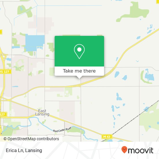 Erica Ln map