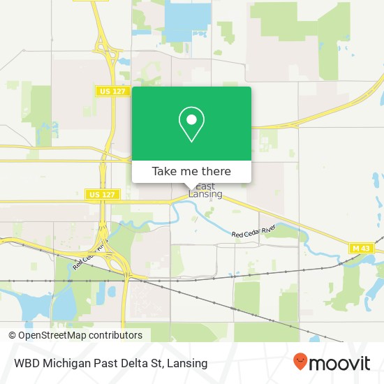 Mapa de WBD Michigan Past Delta St