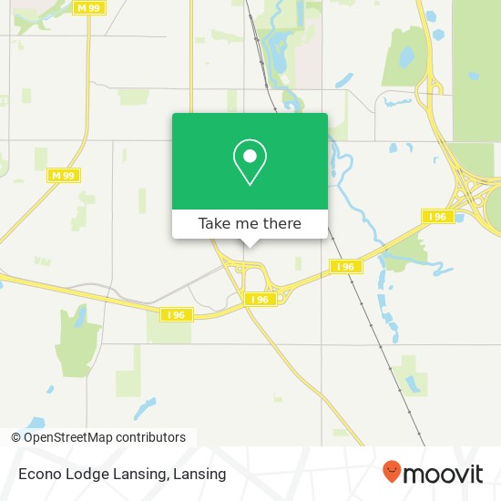 Econo Lodge Lansing map