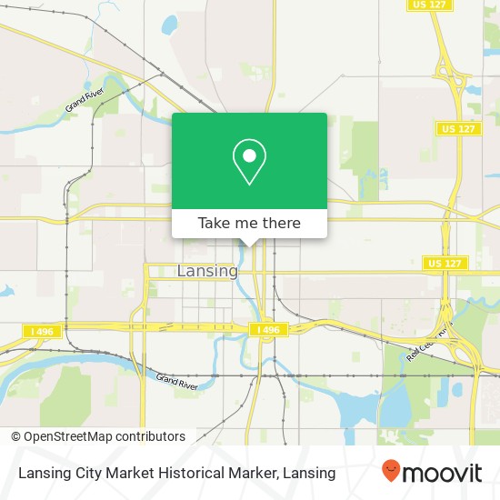 Lansing City Market Historical Marker map