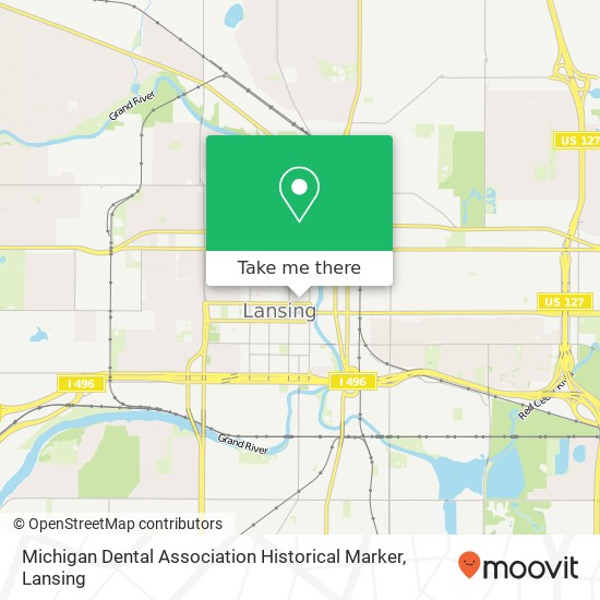Michigan Dental Association Historical Marker map