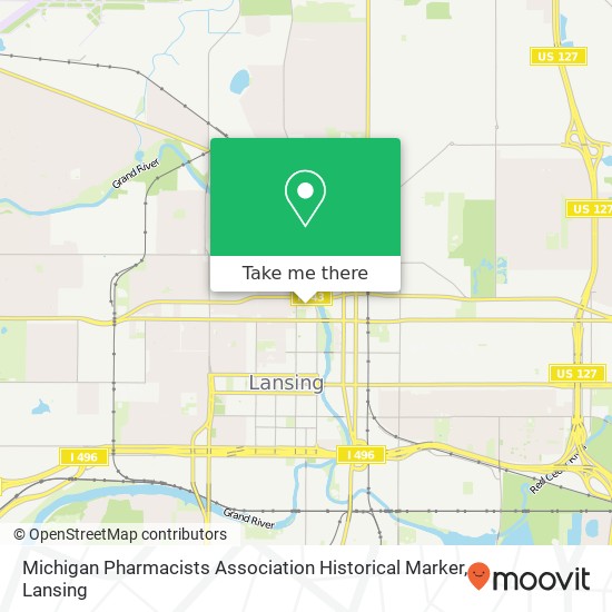 Michigan Pharmacists Association Historical Marker map