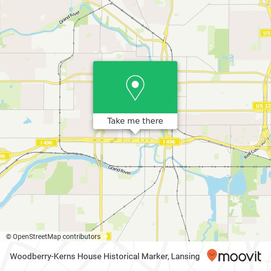 Woodberry-Kerns House Historical Marker map