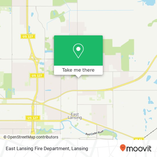 East Lansing Fire Department map