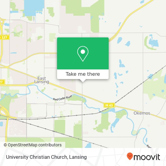 University Christian Church map