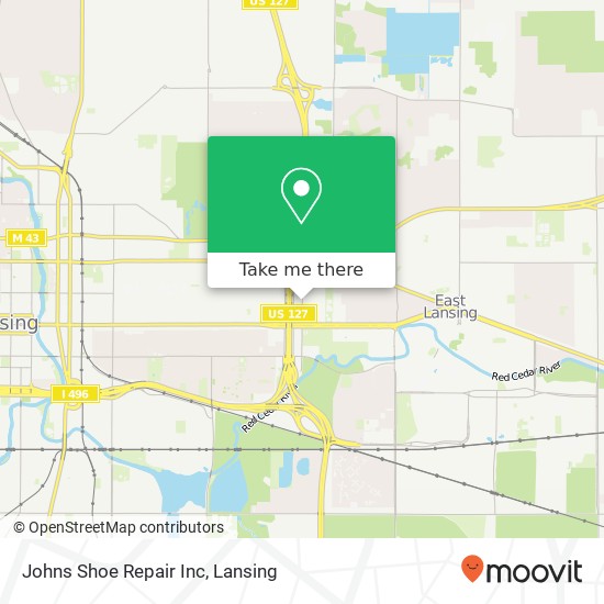 Johns Shoe Repair Inc map