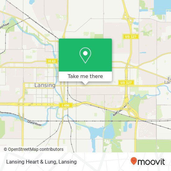 Mapa de Lansing Heart & Lung