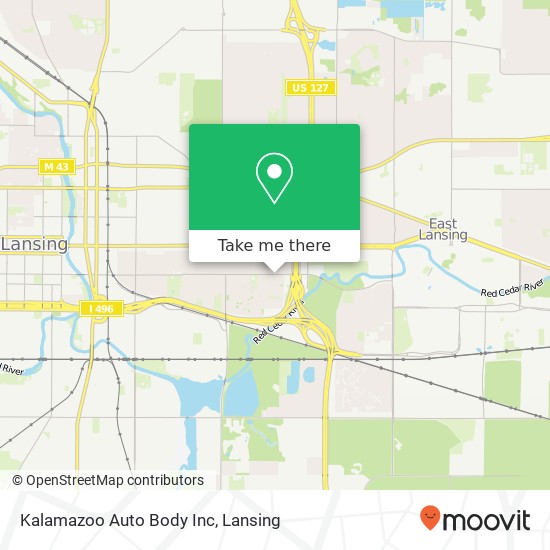 Mapa de Kalamazoo Auto Body Inc