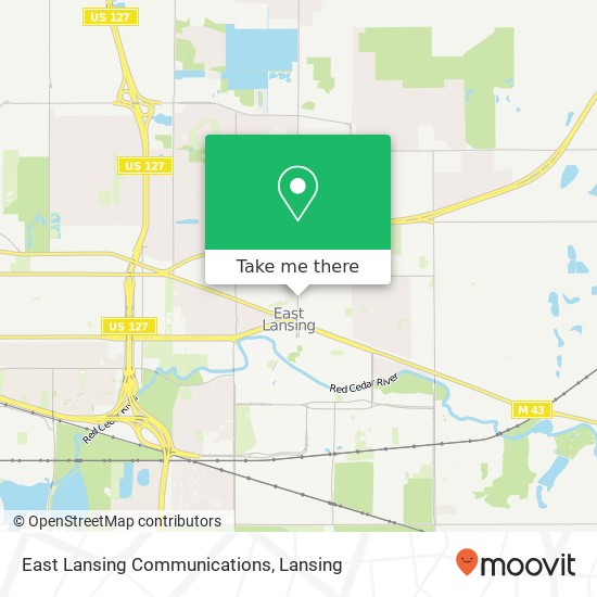 Mapa de East Lansing Communications