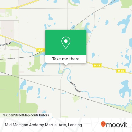 Mapa de Mid McHgan Acdemy Martial Arts