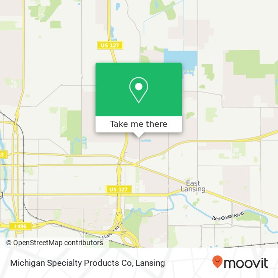 Michigan Specialty Products Co map