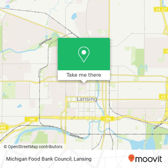 Michigan Food Bank Council map