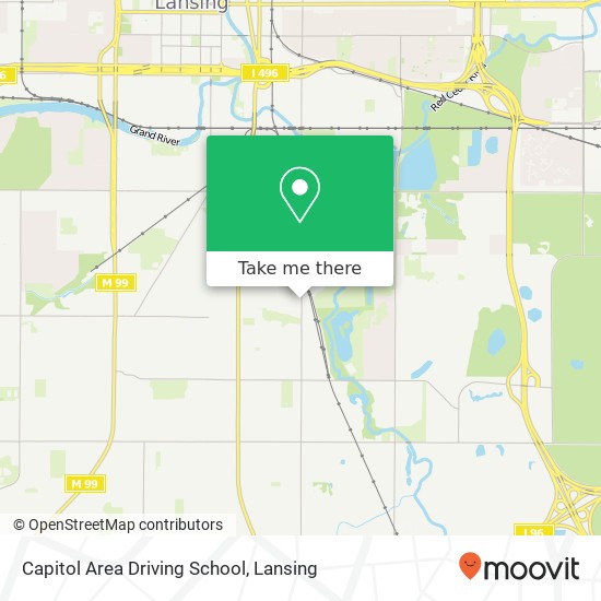 Capitol Area Driving School map