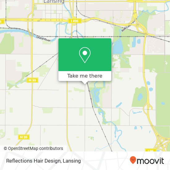 Reflections Hair Design map