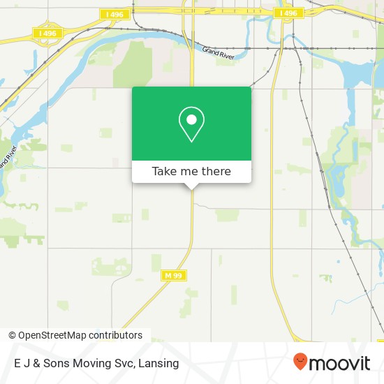 E J & Sons Moving Svc map