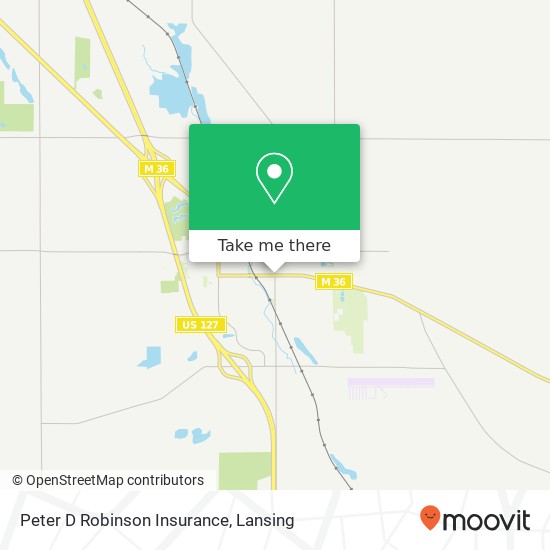 Peter D Robinson Insurance map