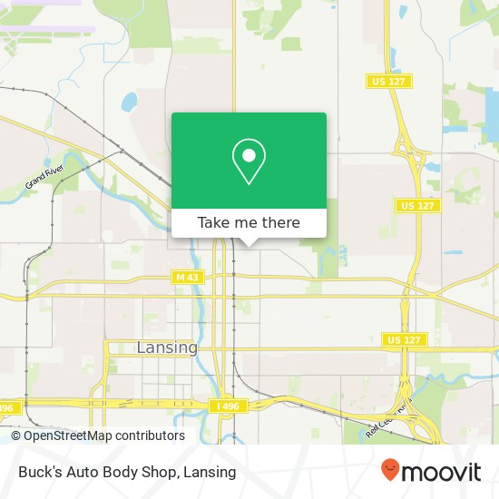 Buck's Auto Body Shop map