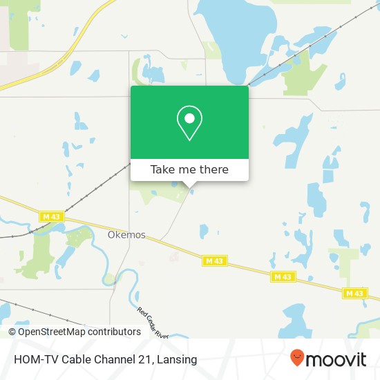 HOM-TV Cable Channel 21 map