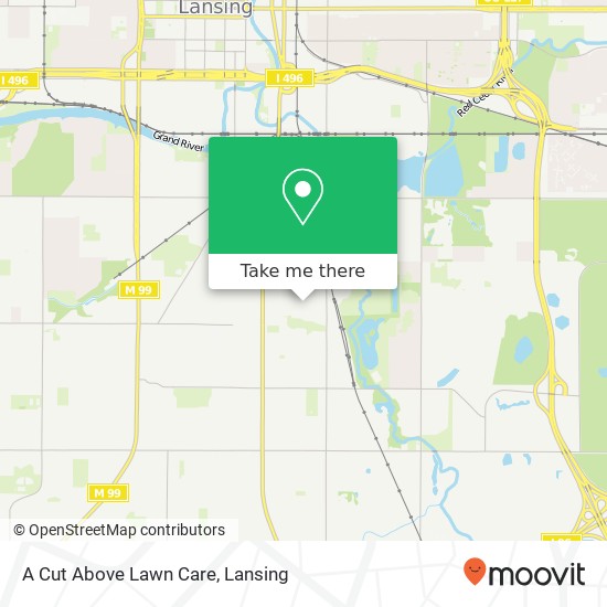 A Cut Above Lawn Care map