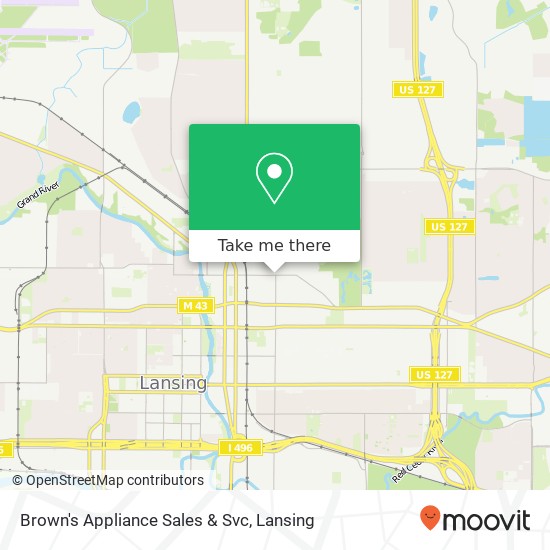 Brown's Appliance Sales & Svc map