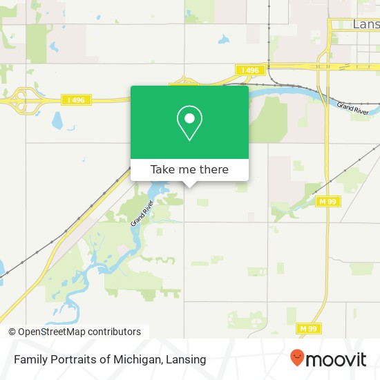 Family Portraits of Michigan map